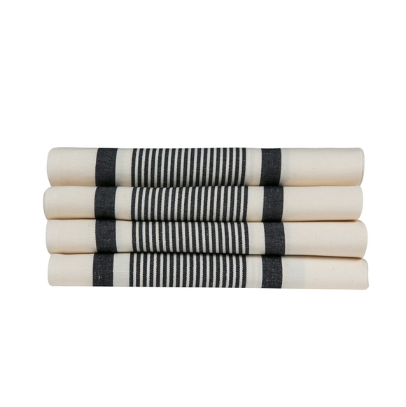 Set of 4 Napkins Organic Cotton Linen /Coton Lin - Maïté - 4 Serviettes
