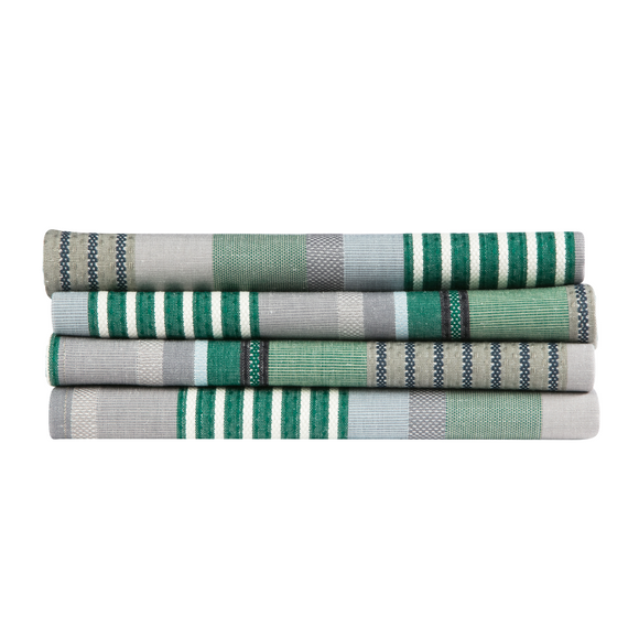 Set of 4 Napkins Organic Cotton Linen /Coton Lin - Pierre Vert - 4 Serviettes