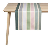 Coated table runner, woven in France, sewn in canada, designed by Artiga