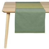 Coated table runner, woven in France, sewn in canada, designed by Artiga