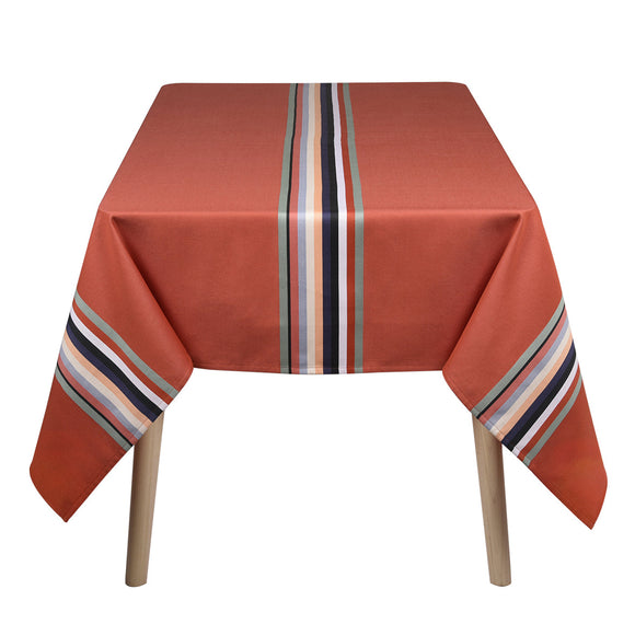Coated Table Cloth - Mauleon Corail - Nappe Enduite