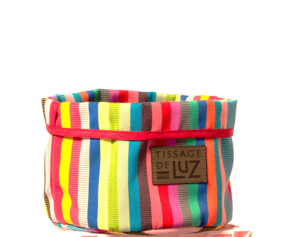 Catch-all basket in transat canvas - Salvador - Corbeille transat canvas