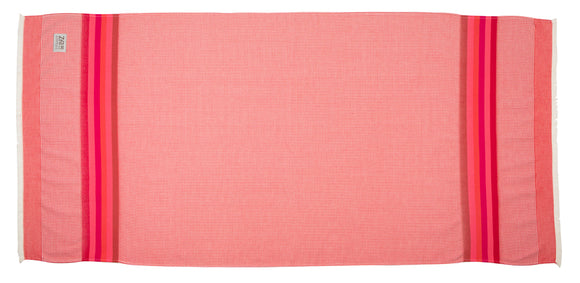 Honeycomb XL Bath Towel - Cerise- Drap de Bain XL Nid d'Abeille