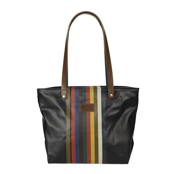 Ana handbag in wipeable oil cloth with both style and funtion in mind made in france by Artiga