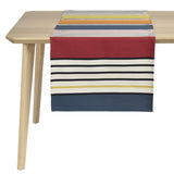 Coated table runner, woven in France, sewn in canada, designed by Artiga
